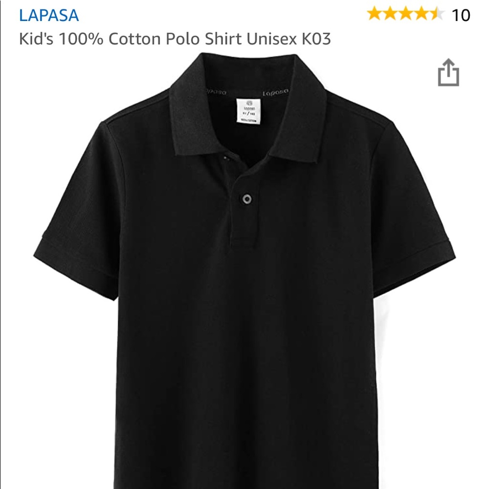 Lapasa 100% cotton polo top